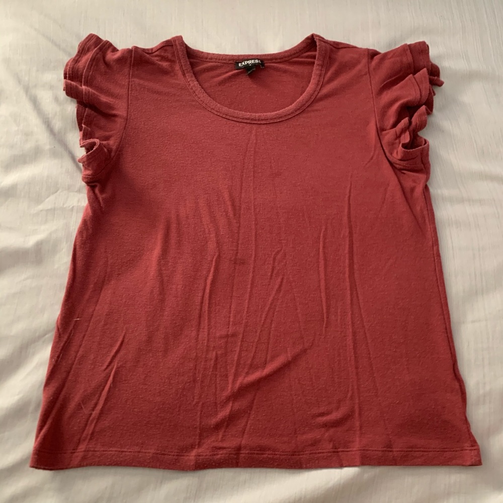 EXPRESS: ruffle sleeve top
